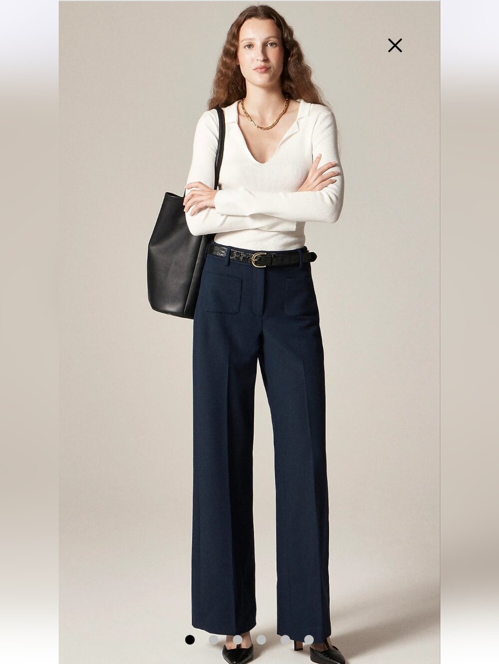 NWOT J.Crew Carolina pant in four-season stretch Wide-Leg Gray Dress Sz 8 $158